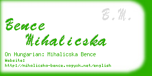 bence mihalicska business card